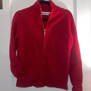 90s Tommy Hilfiger Zip Sweater - Medium - 100% Wool